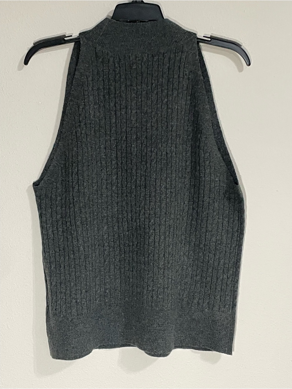 Sleeveless Rib-Knit - Charcoal - Picture 2 of 4